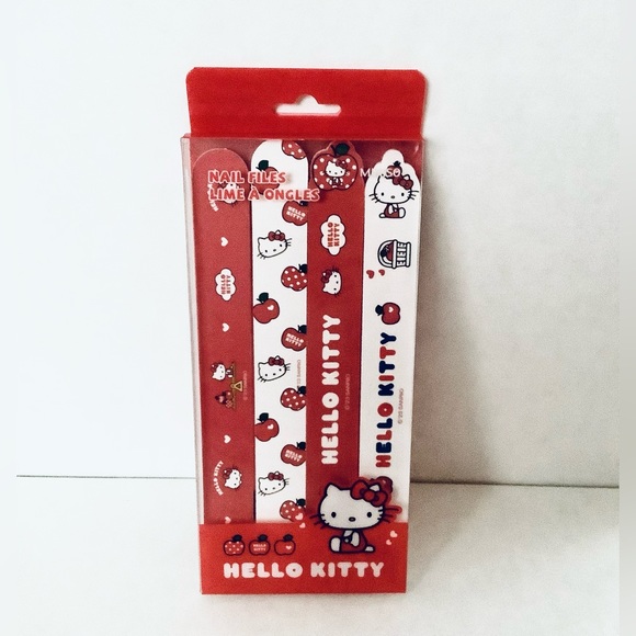Sanrio Hello Kitty Apple Collection Nail File Set of 4 - Picture 2 of 3